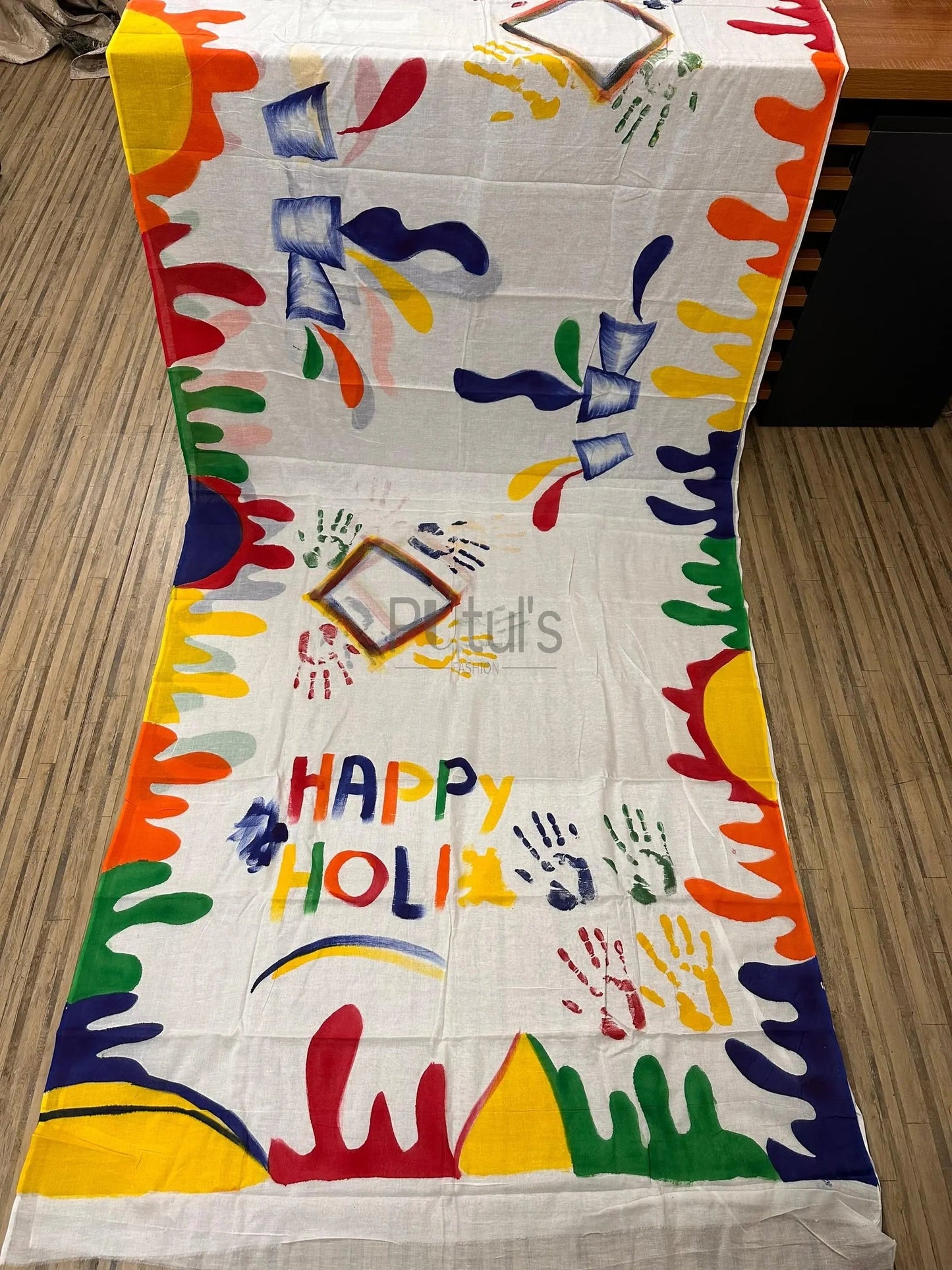 Holi festival saree Putul's Fashion