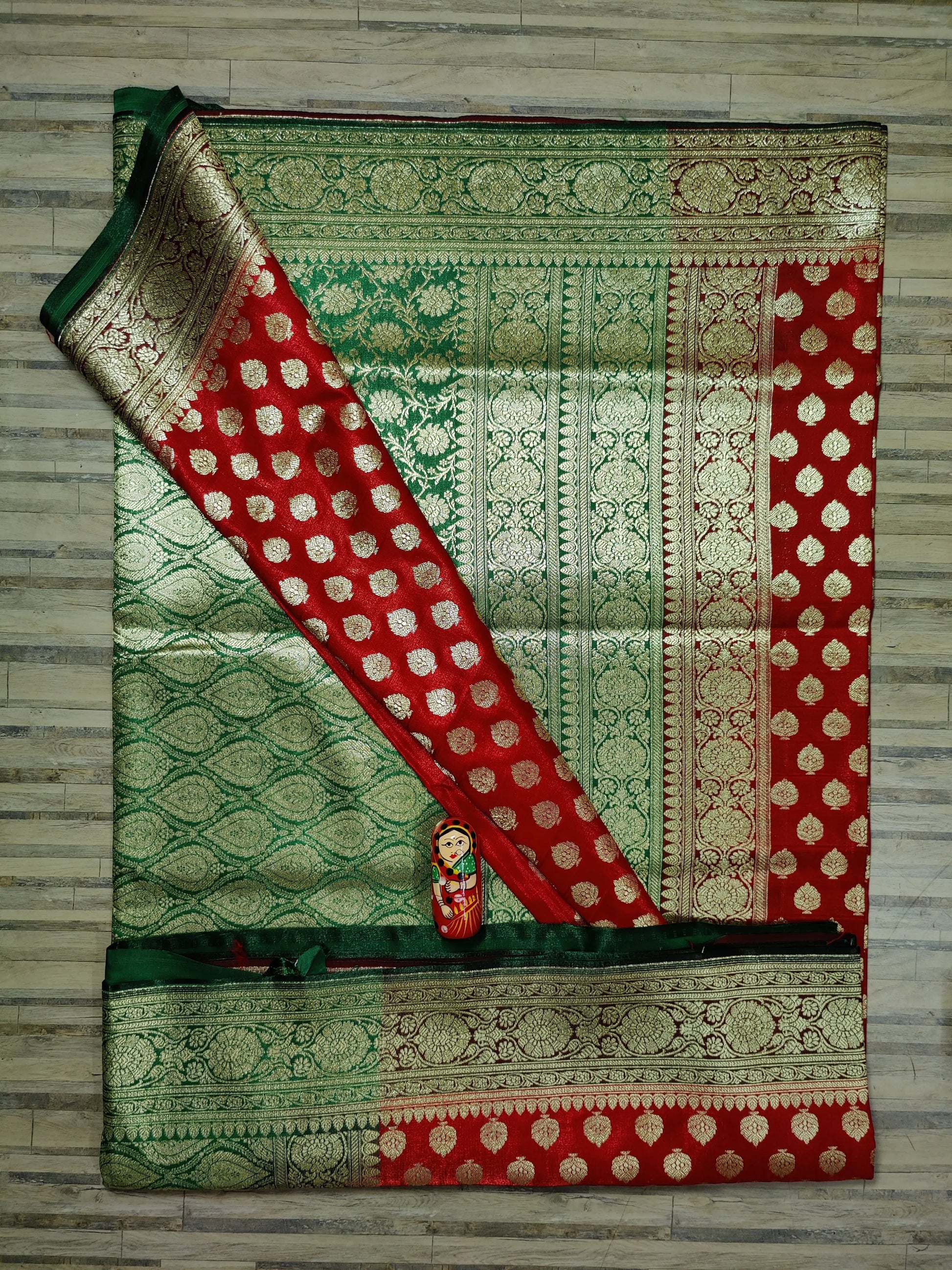 katan banarasi silk-red green Putul's fashion