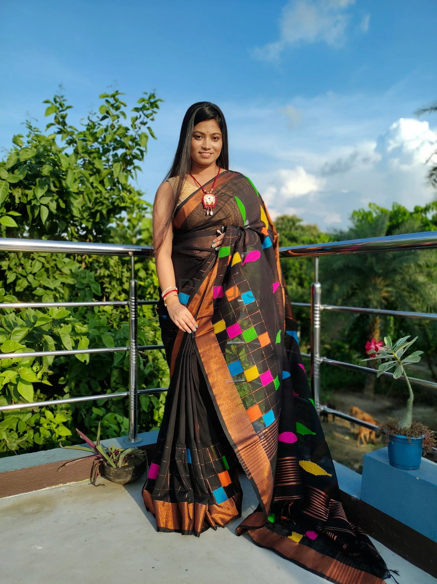 khadi cotton saree rectangle love Putul's Fashion