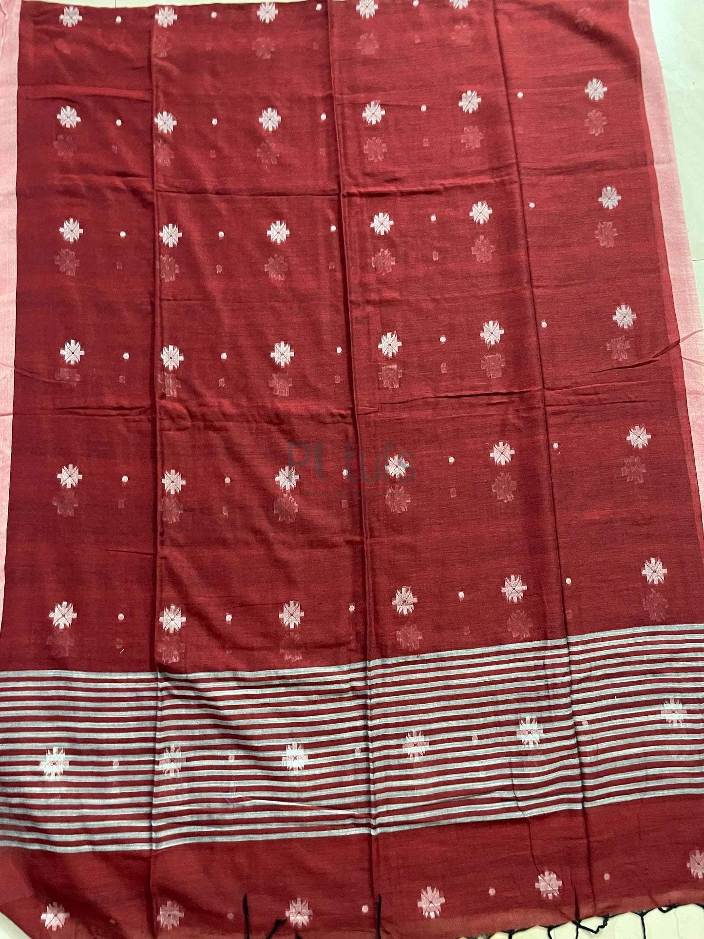 Khadi cotton saree with blouse Putul's Fashion
