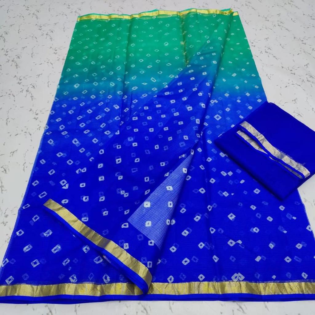 Kota doriya silk saree - Blue