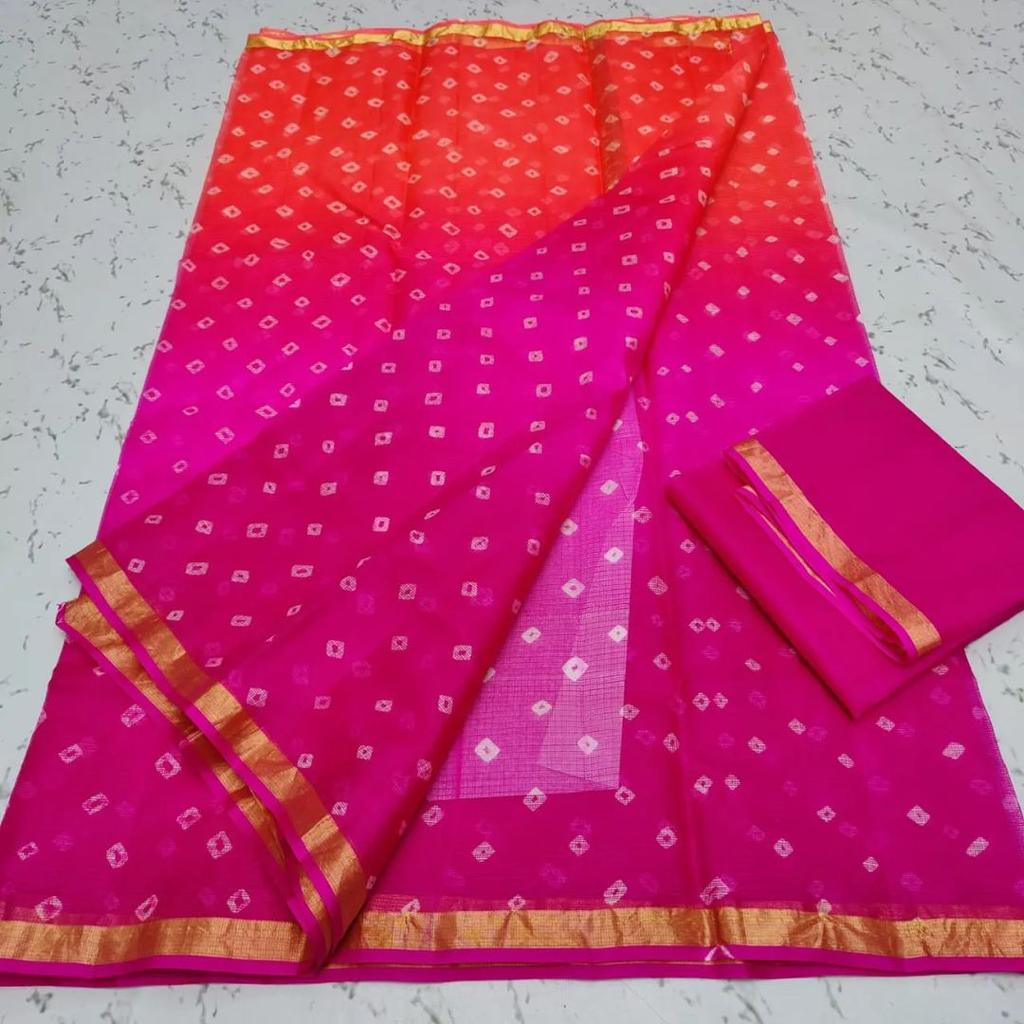 Kota doriya silk saree - Red