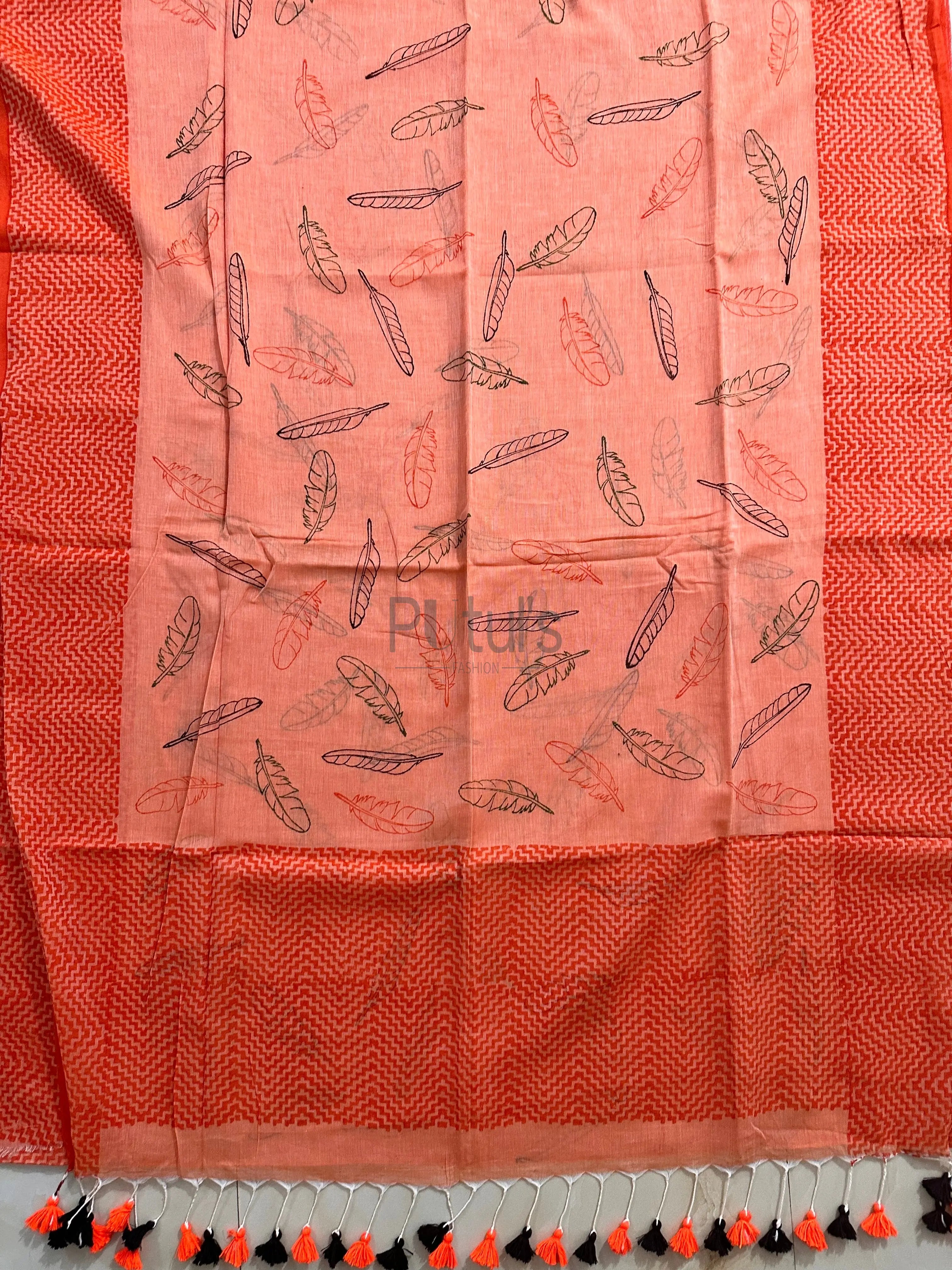 Cotton MalMal Saree – Ruhi Hand Block Printer