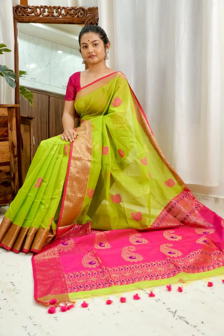 muslin jamdani saree mango motif weaving Putul's fashion