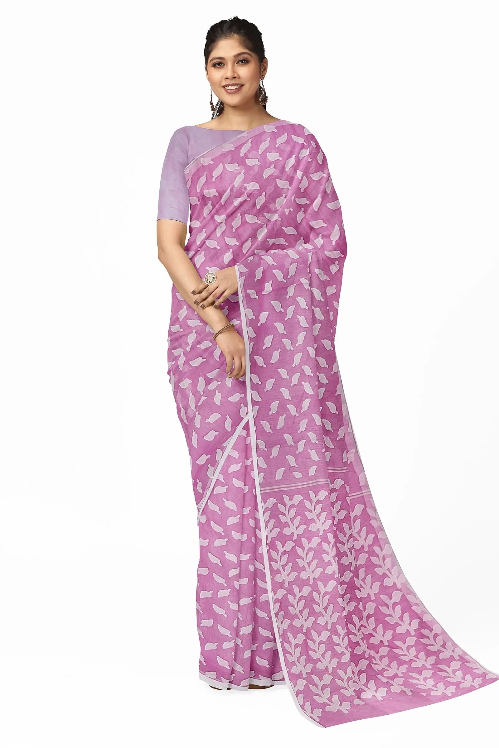 resham handloom baby pink Putul's fashion