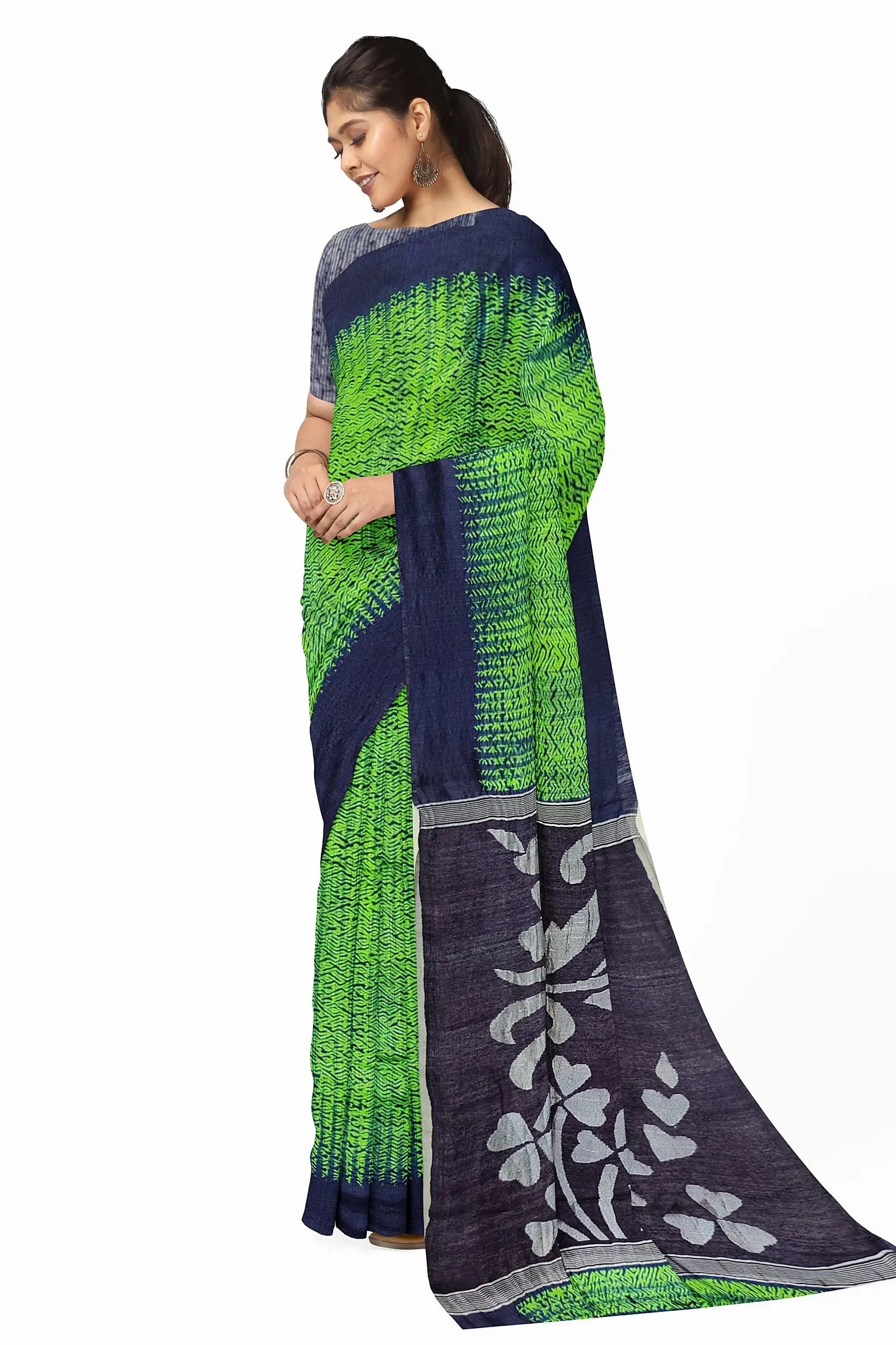 shibori motif on motka silk Putul's fashion