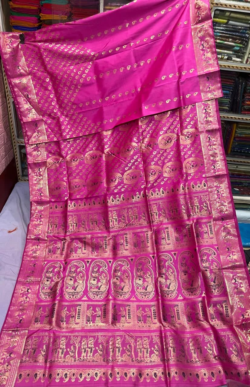 Swarnachari Silk Saree Heritage Saree Silk Mark Certified Royal Blue and Purple - Rani