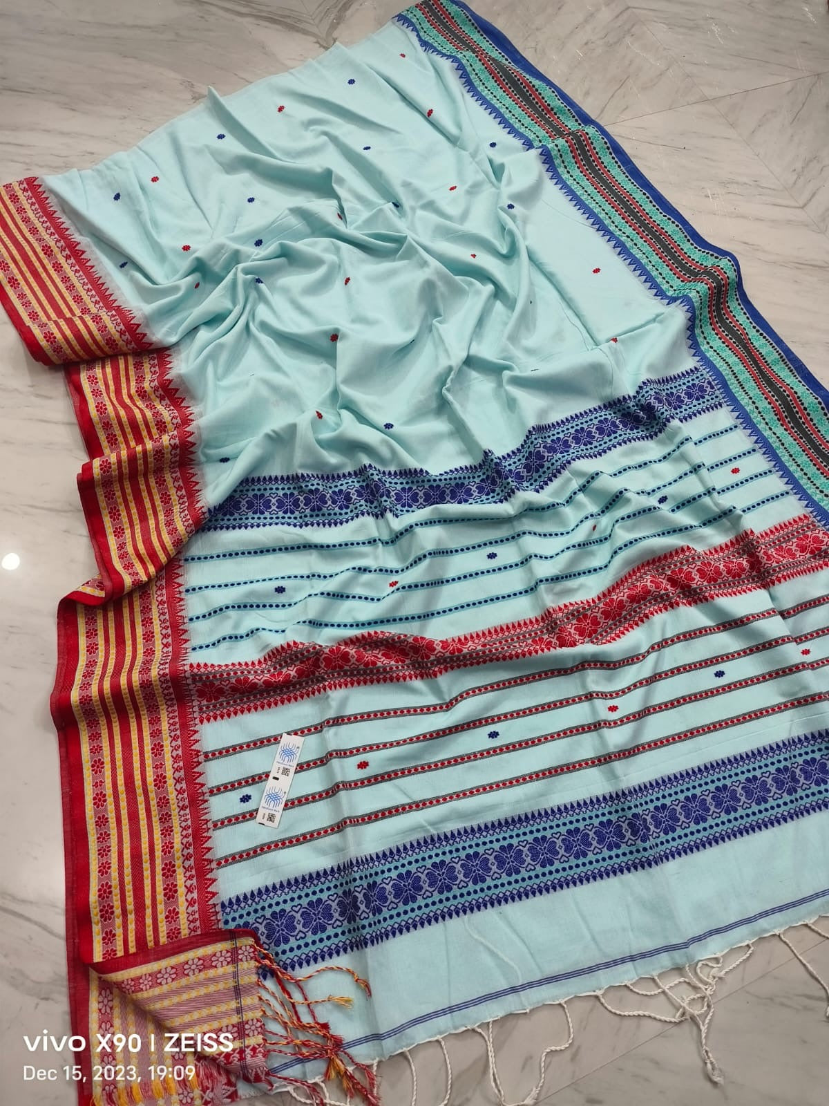 Vidharbha cotton saree - Sky - cotton saree