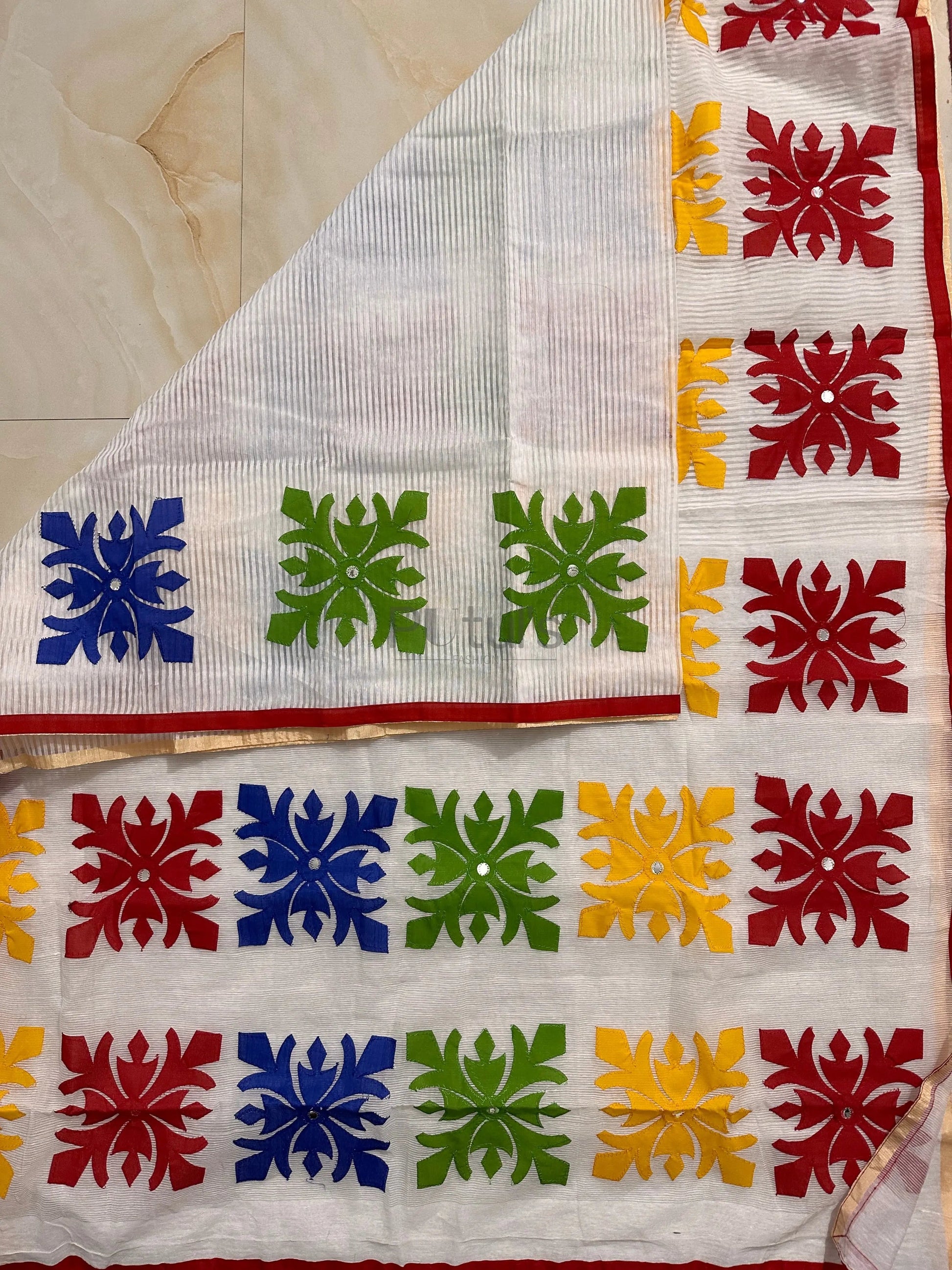 Applique Saree Putul's Fashion